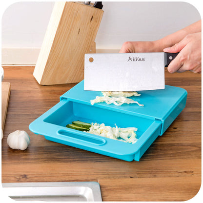 Multifunction Kitchen Cutting Board with Drain Basket & Sink – Smart Chopping Board for Vegetables, Meat & Meal Prep