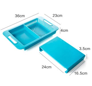 Multifunction Kitchen Cutting Board with Drain Basket & Sink – Smart Chopping Board for Vegetables, Meat & Meal Prep