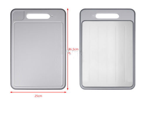 4-in-1 Defrosting Cutting Board with Knife Sharpener – Double-Sided Smart Chopping Board & Food Prep Tool