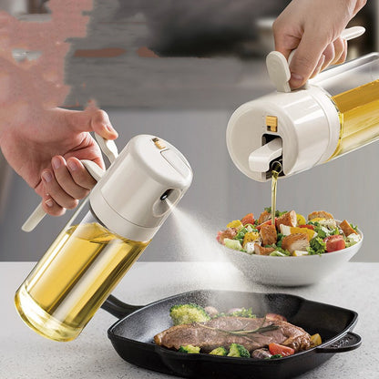 2-in-1 Oil Sprayer & Dispenser Bottle – Olive Oil Mister for Cooking, Air Fryer, BBQ & Salad